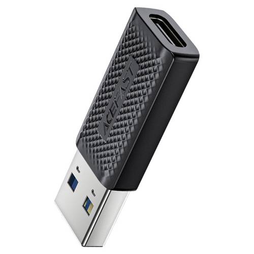 محول (وصلة) تايب سي (USB-C) إلى يو اس بي (USB-A) لنقل البيانات السريع USB 3.0 موديل J2 من Acefast - أسود