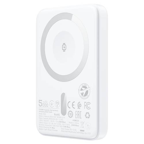 باور بانك مغناطيسي 5000mAh شحن سريع 20W مع شحن لاسلكي متوافق مع MagSafe للآيفون