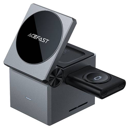 ACEFAST E18 شاحن لاسلكي مغناطيسي 3 في 1 بتصميم مكعب