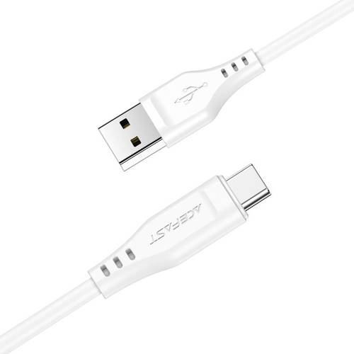  كيبل شحن سريع مرن (TPE) USB-A إلى Type-C بقوة 3A من Acefast C3-04 - أبيض