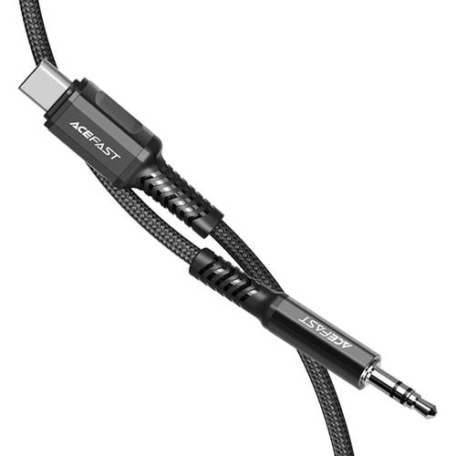 كيبل صوت، سلك AUX، كيبل اواكس، وصلة سيارة تايب سي، ايس فاست، Acefast C1-08، كيبل Hi-Fi، سلك سماعة سيارة، Type-C to 3.5mm، سلك AUX قماشي، شريحة DAC،