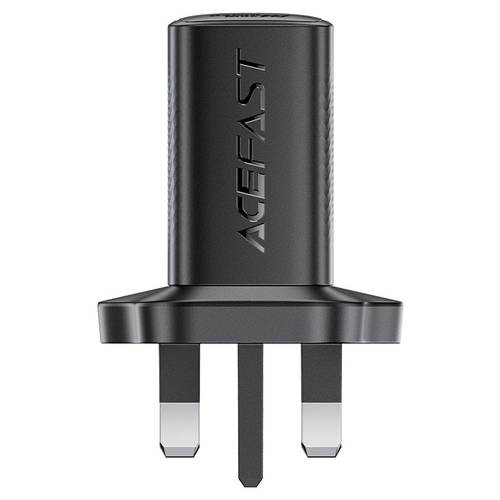 A79-PD20W شاحن حائط GaN سريع 20W بمنفذين USB-C وUSB-A (مقبس بريطاني UK)