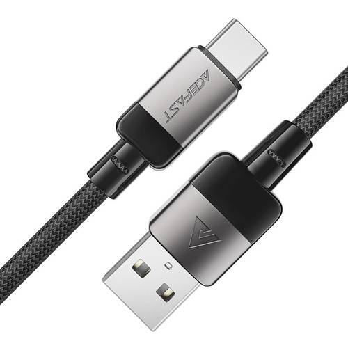 كيبل شحن قماشي USB-A إلى Type-C من سبائك الزنك الفاخرة بقوة 3A من Acefast C9-04 - أسود