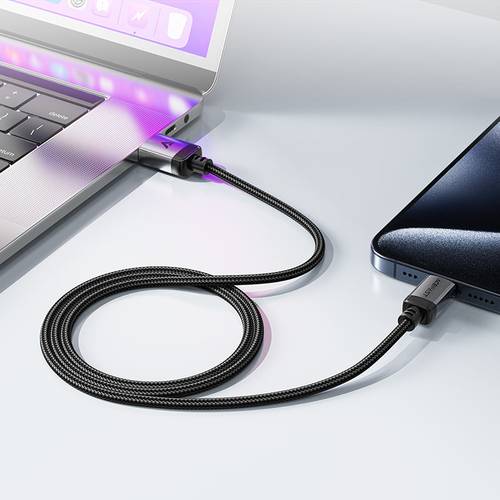 كيبل شحن سريع ACEFAST C20-03 USB-C إلى USB-C بقوة 60 واط – سلك نايلون مجدول مع رأس ألمنيوم