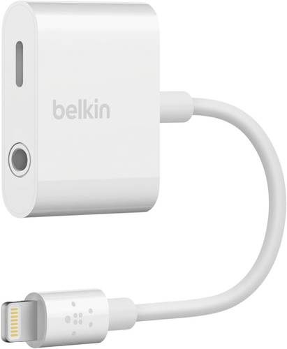 وصلة سماعة و شاحن للايفون من شركة belkin لتشغيل السماعة و الشاحن