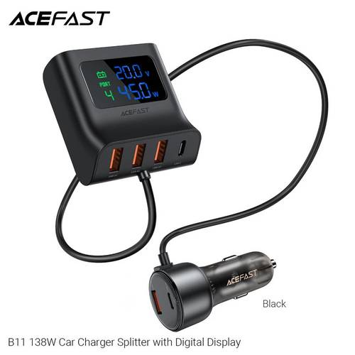 منصة شحن للسيارة  ثلاث منافذ يو اس بي ومنفذ تايب سي AceFast B11