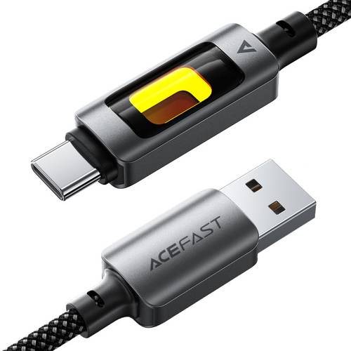 كابل شحن ونقل بيانات USB-A إلى USB-C مع مؤشر ضوئي ملون متدرج ACEFAST C21-04