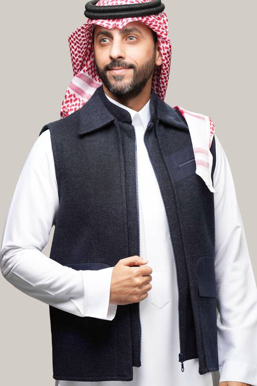 سديرية جوخ بلون كحلي W109