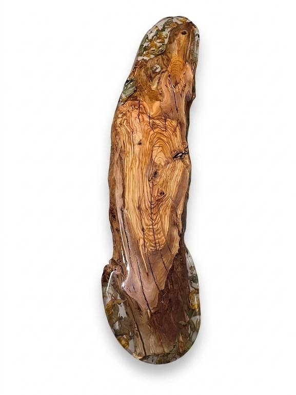 Floral Olivewood Shelf
