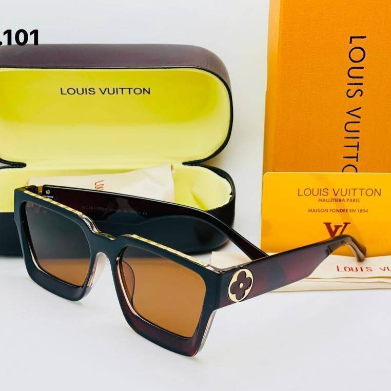 نظارة لويس فيتون شمسية للنساء - بني