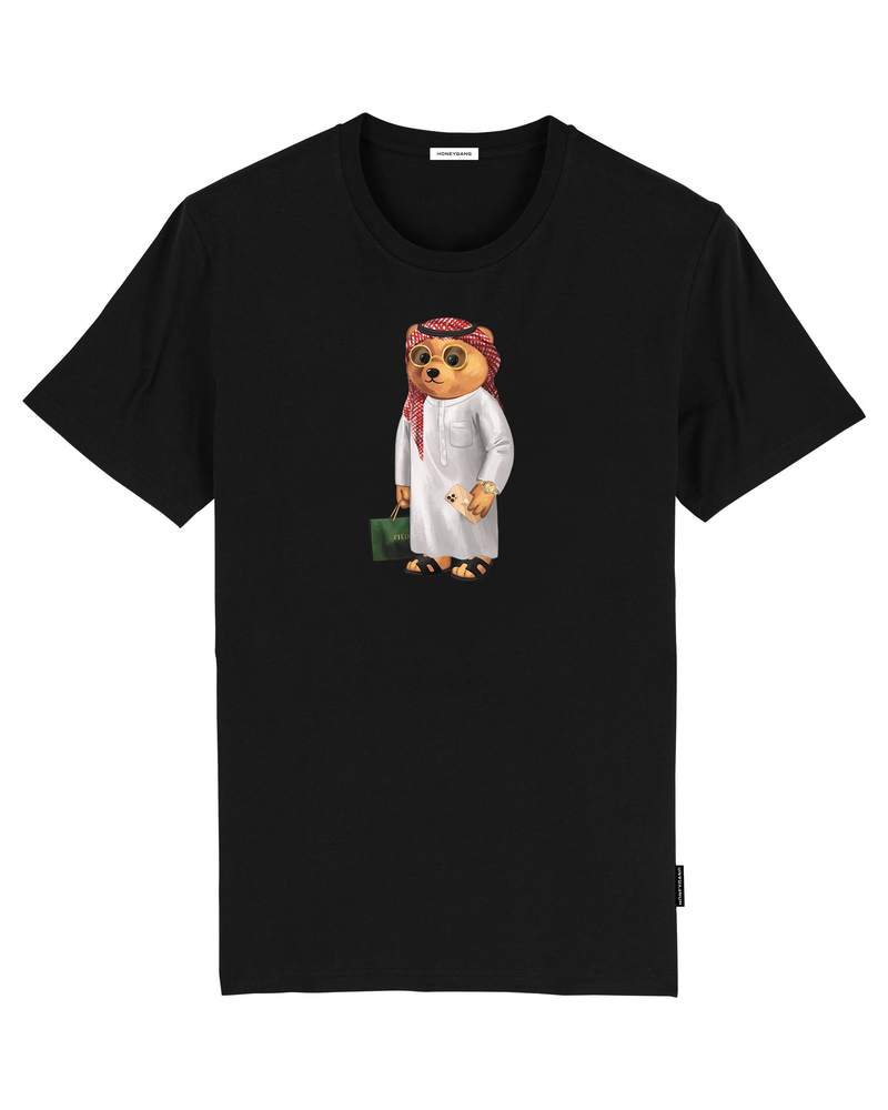 تيشيرت أطفال بتصميم الشيخ، أسود