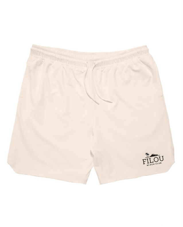شورت شبكي من FILOU Beach Club، أبيض لؤلؤي