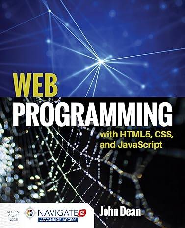 Web Programming With HTML5, CSS, And Javascript Paperback – 9 Jan. 2018
