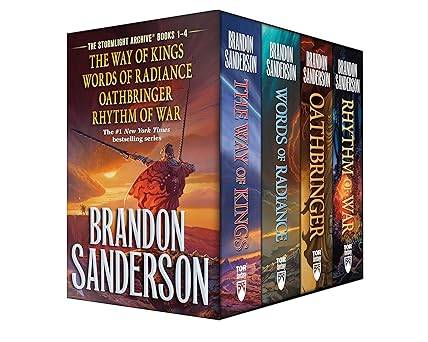 Stormlight Archives HC Box Set 1-4: The Way of Kings, Words of Radiance, Oathbringer, Rhythm of War Hardcover – October 25, 2022 by Brandon Sanderson