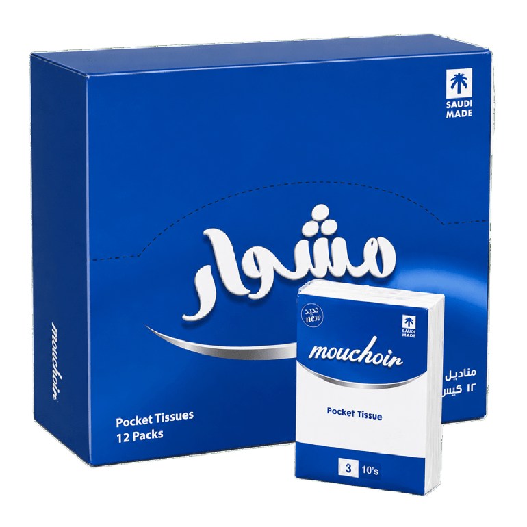مناديل جيب - 12 عبوة × 10 شدّات