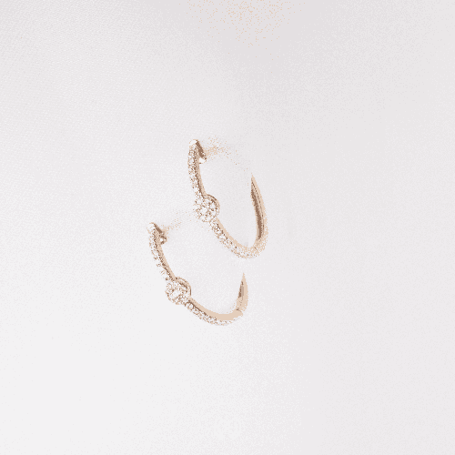 حلق ذهب مع الماس