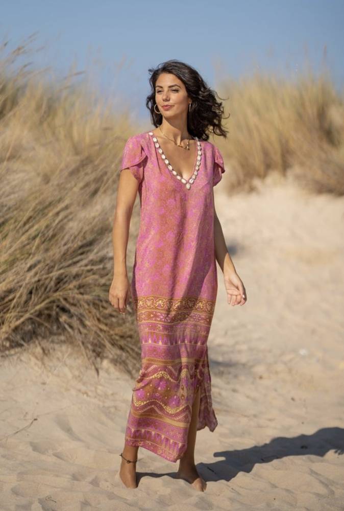 Flowers by the seashore dress
