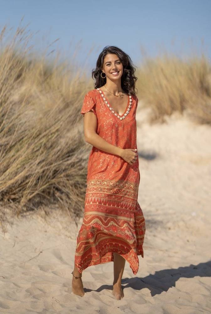 Flowers by the seashore dress