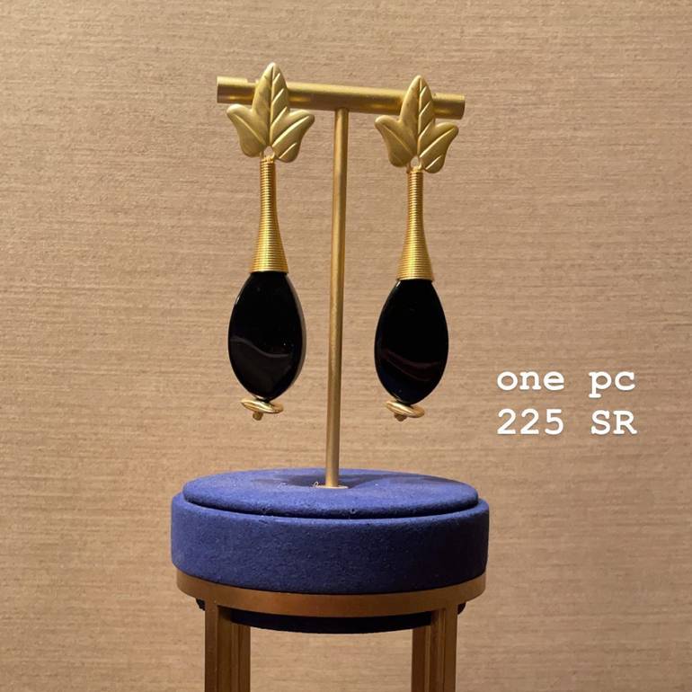 black earrings