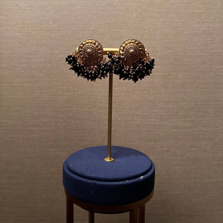 pearly earrings - black -# 26