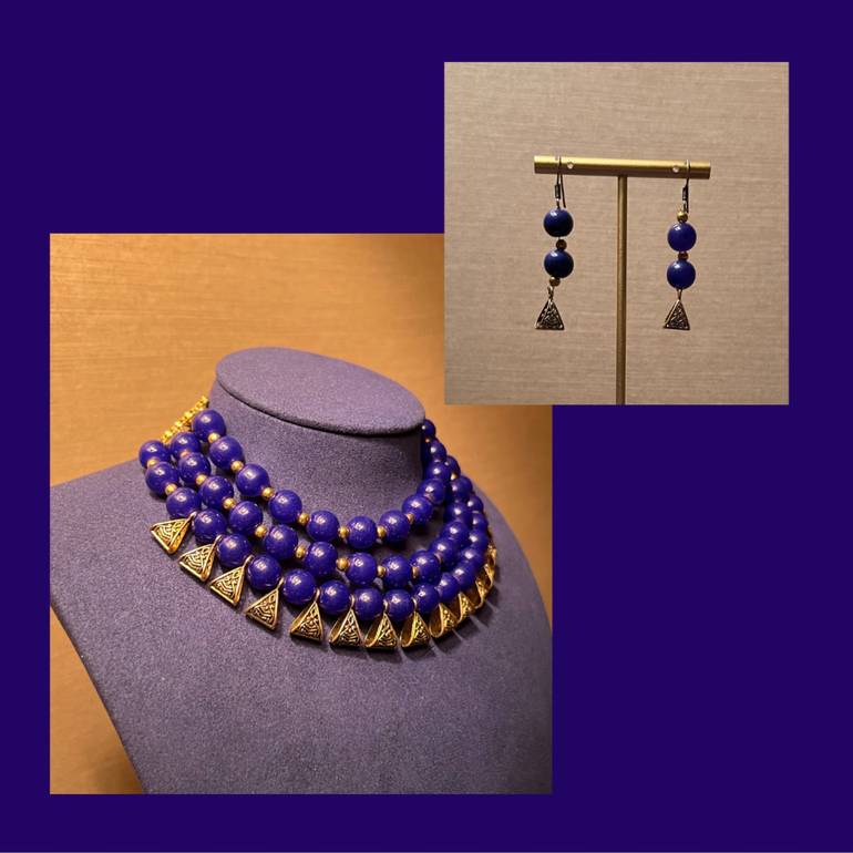 navy blue stones set - #60