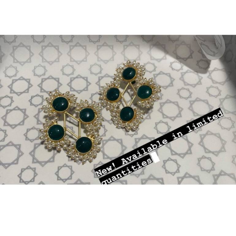 green earrings  -#118