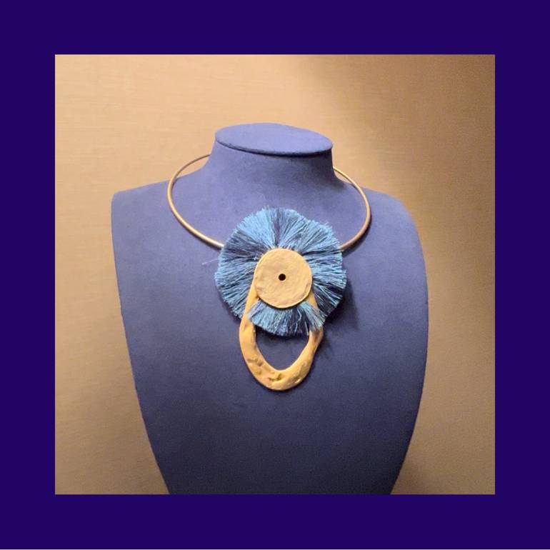 stylish necklace - sky blue