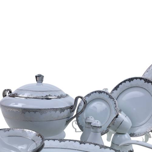  أطقم منزلية فاخرة فضية50580