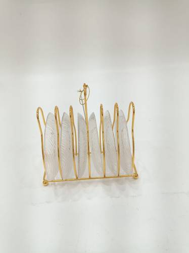 طقم صحون حلا مع استاند ذهبي AB-50642G