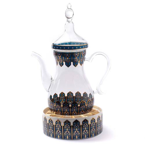 دلة لانا الزجاجية بقاعدة سيراميك