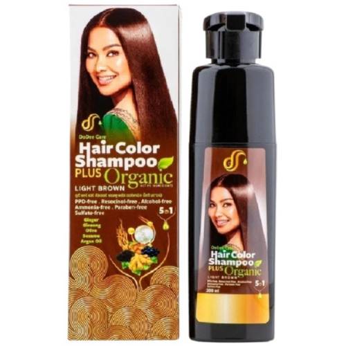 شامبو صبغة الشعر بالاعشاب العضوية Light Brown دودي كير 200مل 