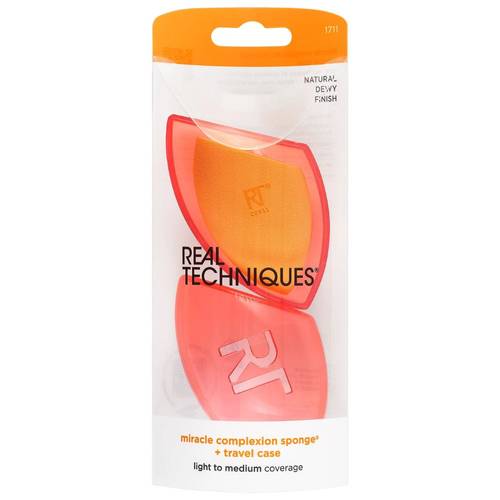 Real Techniques Miracle Complexion Sponge Makeup Blender+Travel Case 1 pcs