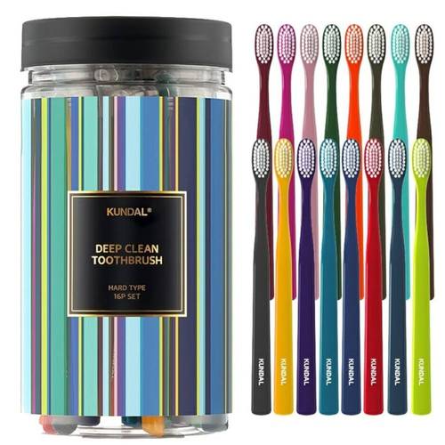 Kundal Deep Clean Hard Type Toothbrush Set 16pcs