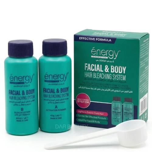 كريم تشقير شعر الوجه والجسم اينرجي كوزمتيكس 40g×60ml