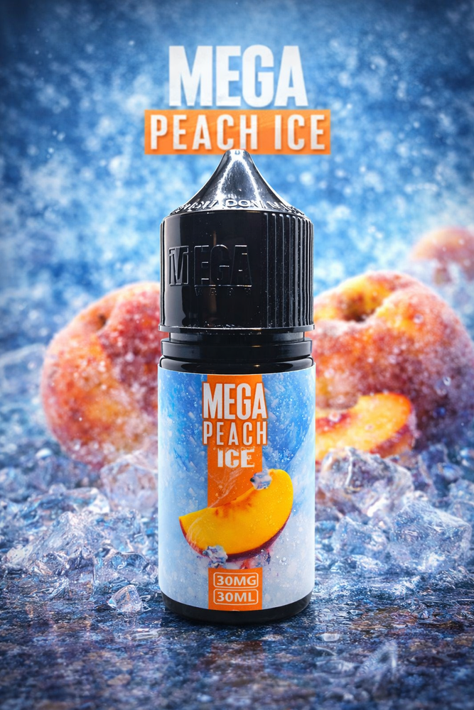   Mega - PEACH ICE (30ML)  30MG SaltNic