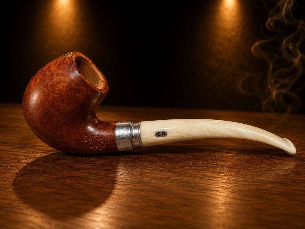 Pipe Chacom – Bent Brandy White Stem