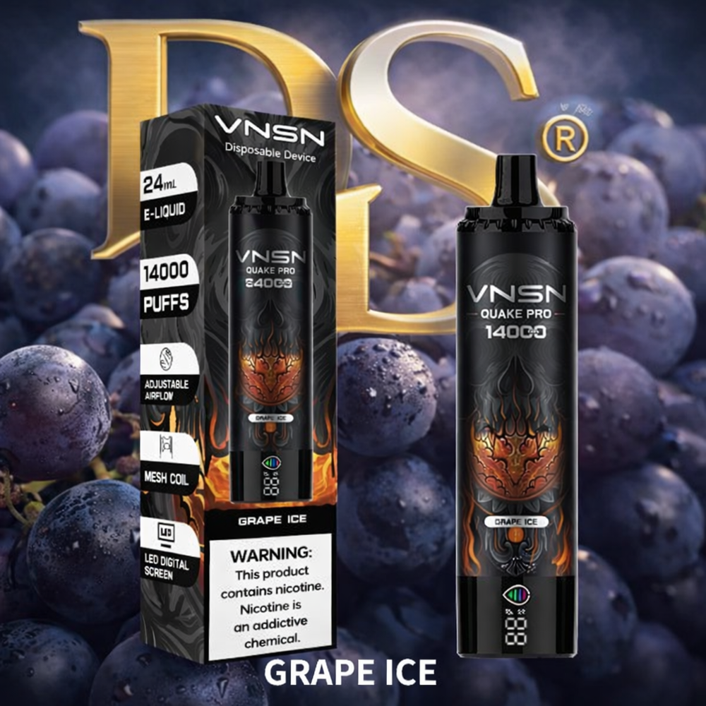 VNSN - Quake Pro GRAPE ICE 14k Puffs) 20mg
