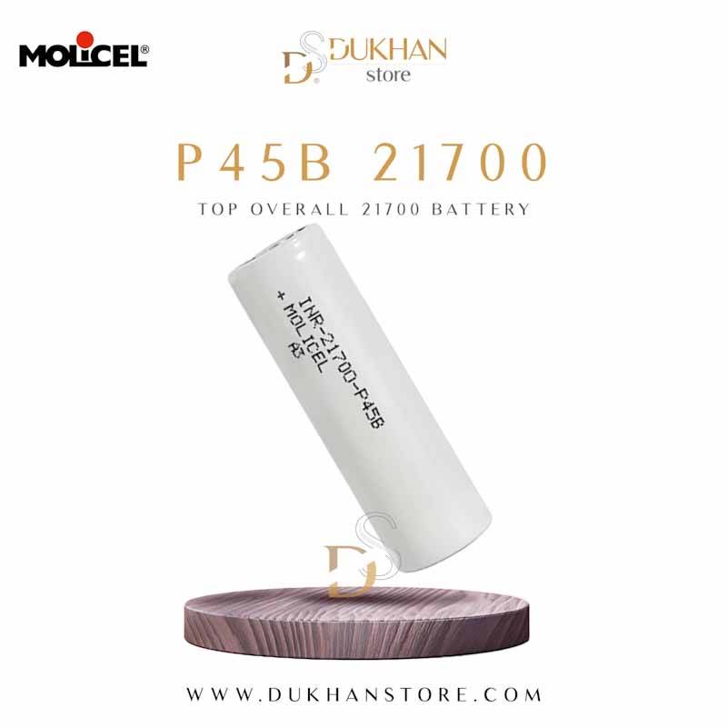 بطارية أصلية INR 21700 P45B بسعة 4500mAh وقدرة تفريغ عالية