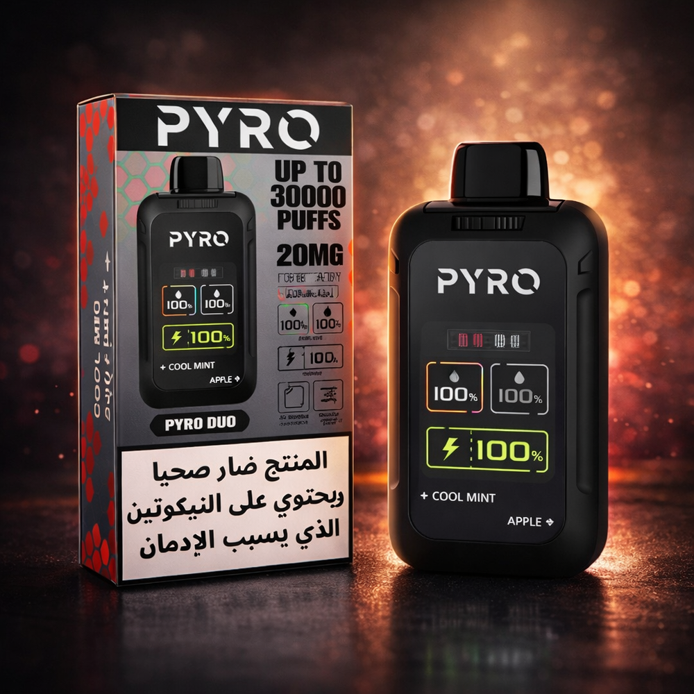 PYRO - نعناع بارد وتفاح 30 الف سحبة - 20مج