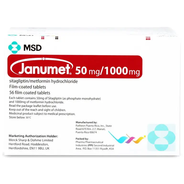 Janumet 50/1000mg Tablets 56 