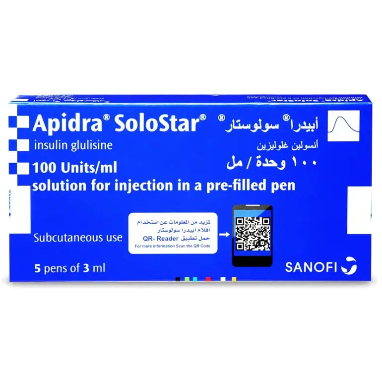 Apidra-Solostar 100 IU/ml Solostar 5 pcs 3 ml 