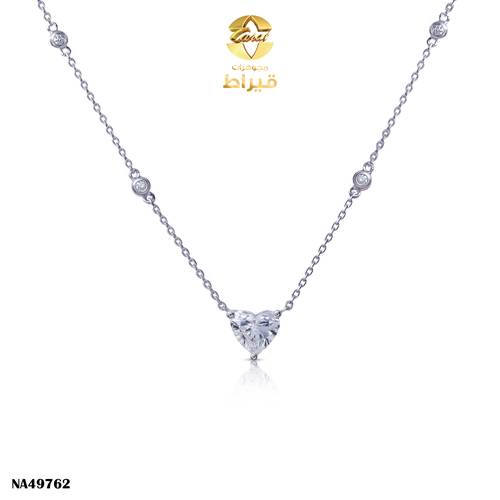 عقد ذهب مع الماس زراعي عيار 18