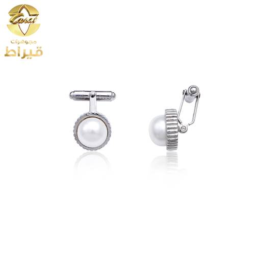 كبك فضة مع لؤلؤ عيار 925 