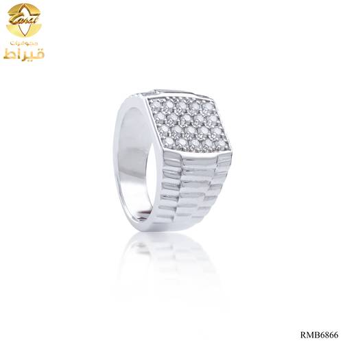 GENTS SILVER 925 RING WITH MOISSONITE 