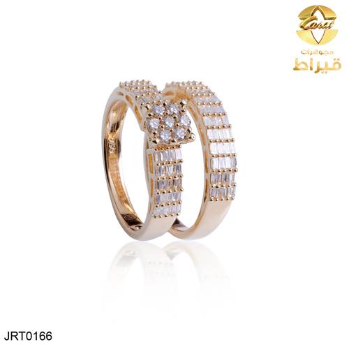 مجوهرات ، ذهب ، خاتم ، خاتم ذهب مع ألماس عيار 18