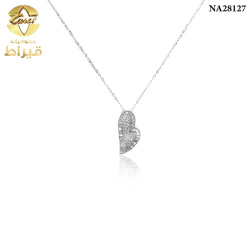 عقد ذهب مع الماس عيار 18