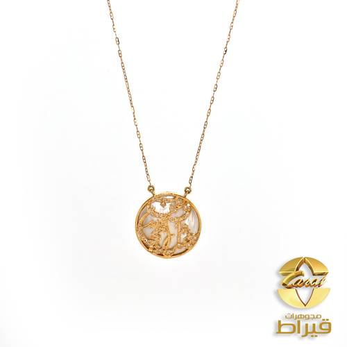 WOMEN'S 18K  GOLD PENDANT WITH MOTHER OF PEARL