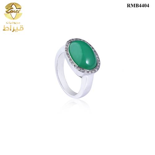   خاتم فضة مع الماس و كرسو عيار 925
