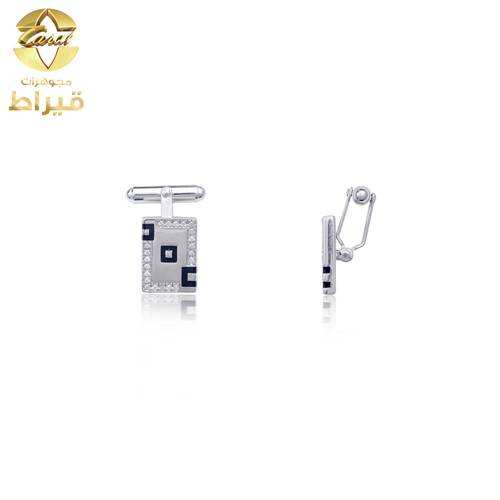 كبك فضة مع الماس عيار 925 