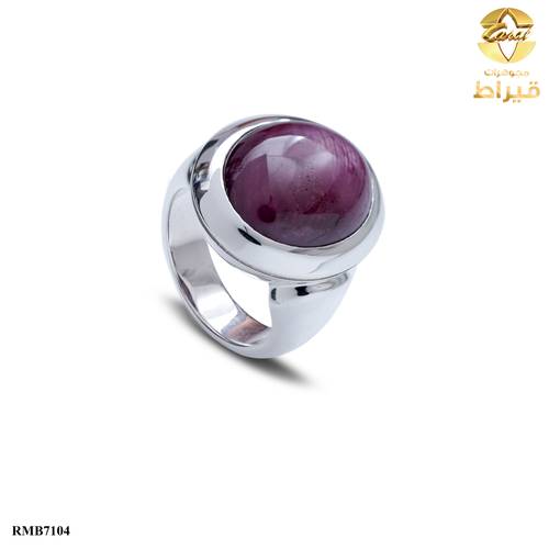 خاتم سلنوفا مع  ياقوت عيار 925
